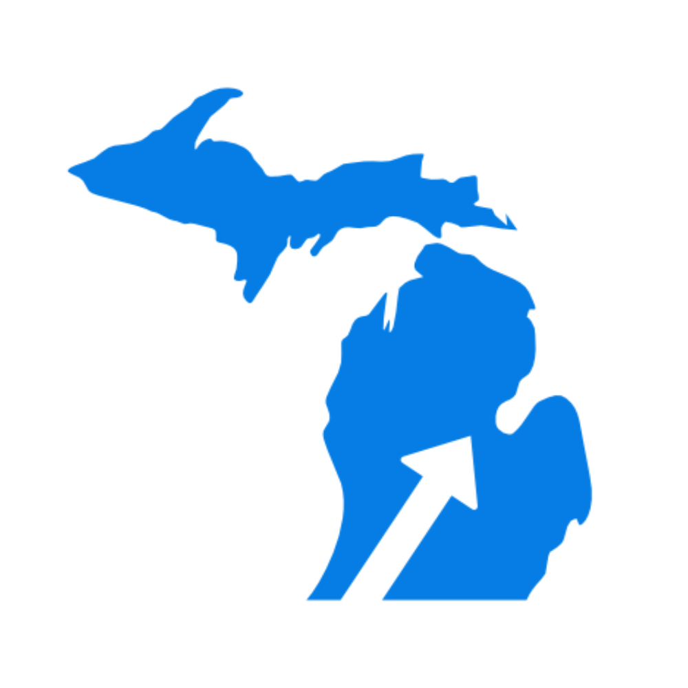 Michigan state map showing service areas